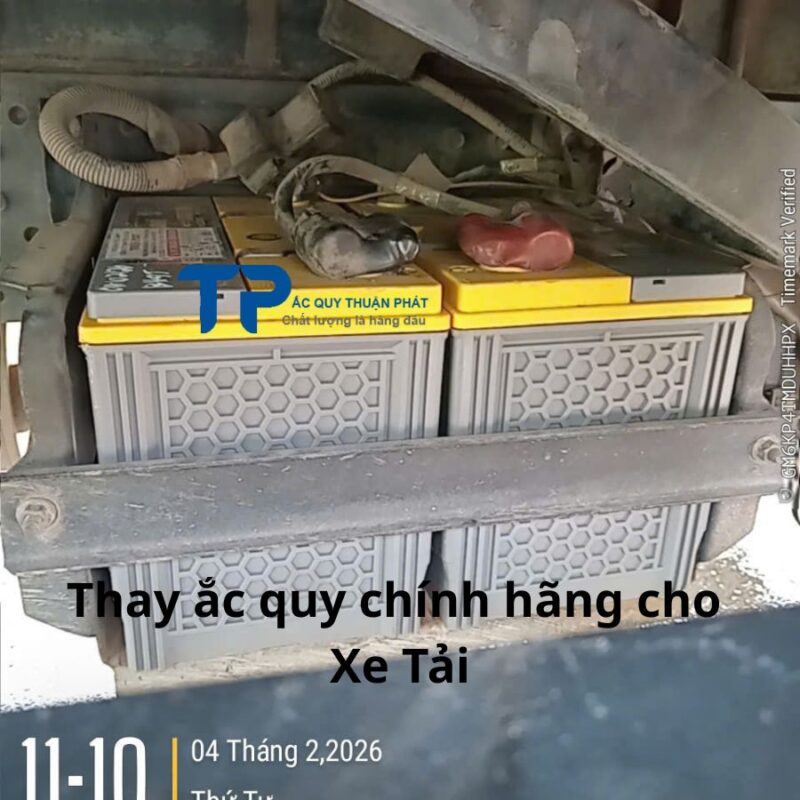 Thay ắc quy chính hãng cho Xe Tải