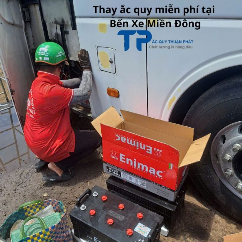 Thay ắc quy miễn phí tại Bến Xe Miền Đông