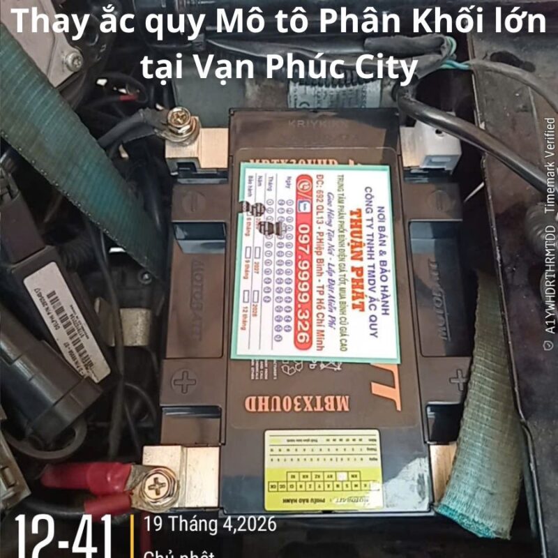 Thay ắc quy Mô tô Phân Khối Lớn tại Vạn Phúc City