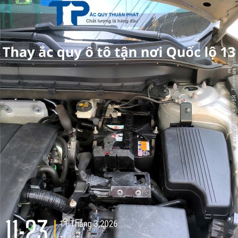 Thay ắc quy ô tô tận nhà Quốc Lộ 13