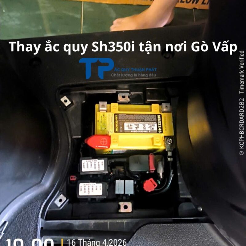 Thay ắc quy SH350i tận nơi Gò Vấp