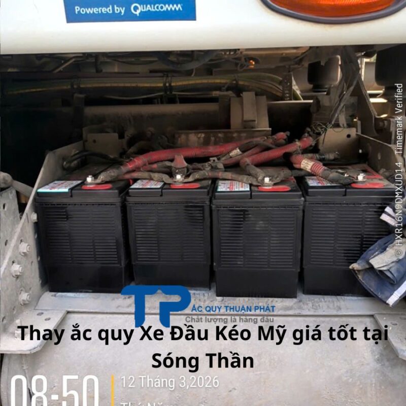 Thay ắc quy Xe Đầu Kéo Mỹ giá tốt tại Sóng Thần