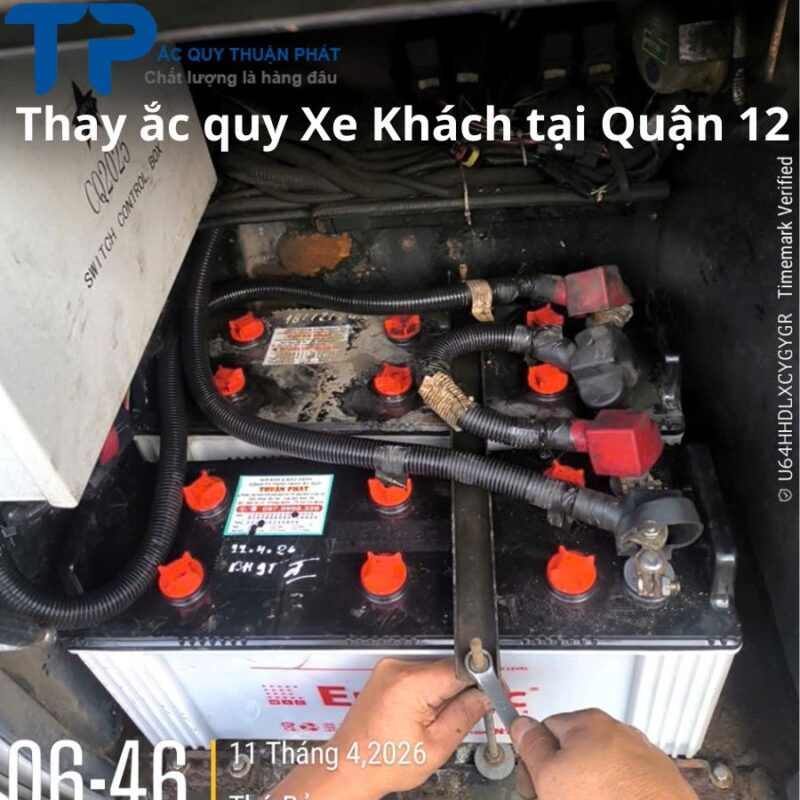 Thay ắc quy xe Khách tại Quận 12