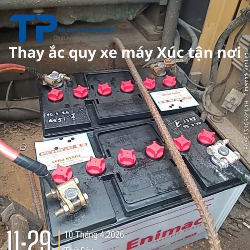 Thay ắc quy xe máy xúc giá tốt tận nơi