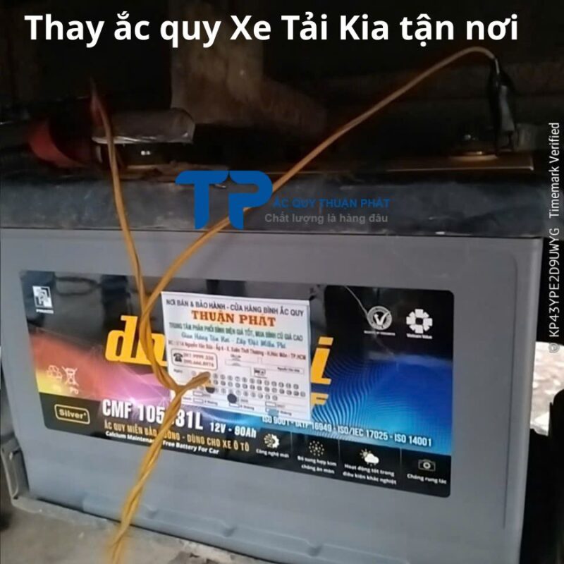 Thay ắc quy Xe Tải Kia tận nơi