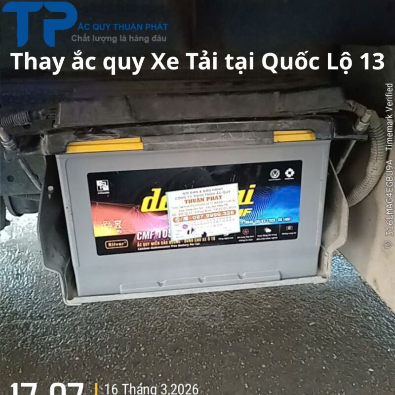 Thay ắc quy Xe Tải tại Quốc Lộ 13