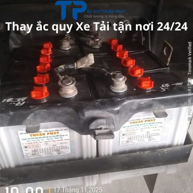 Thay ắc quy Xe Tải tận nơi 24/24