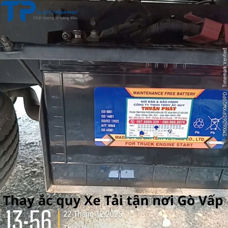 Thay ắc quy Xe Tải tận nơi Gò Vấp