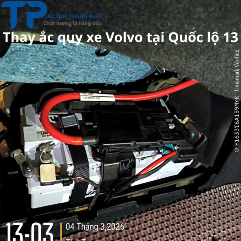 Thay ắc quy Xe Volvo tại Quốc lộ 13