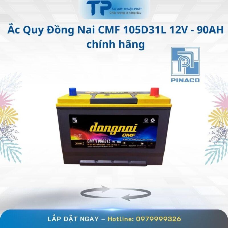 Ắc Quy Đồng Nai CMF 105D31L 12V-90Ah Chính Hãng
