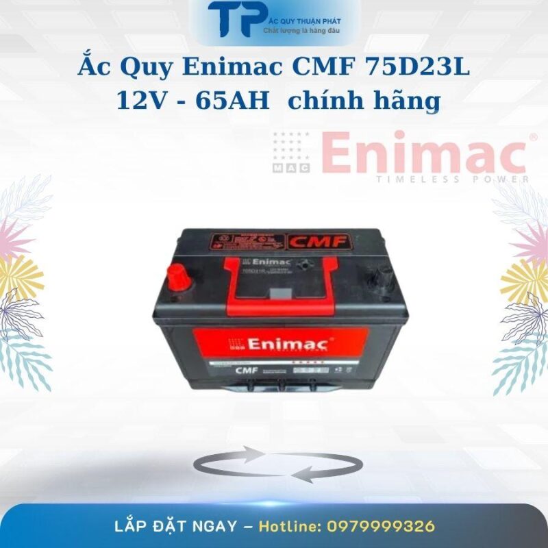 Ắc Quy Enimac CMF 75D23L 12V-65Ah Chính Hãng