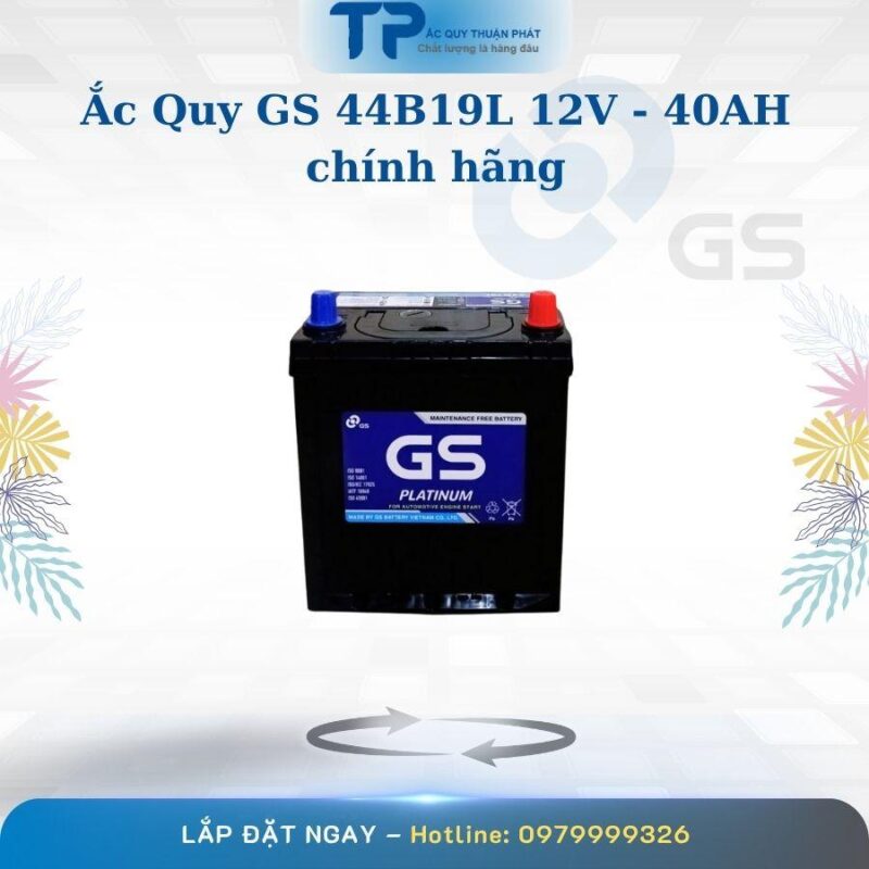 Ắc Quy GS 44B19L 12V-40Ah Chính Hãng
