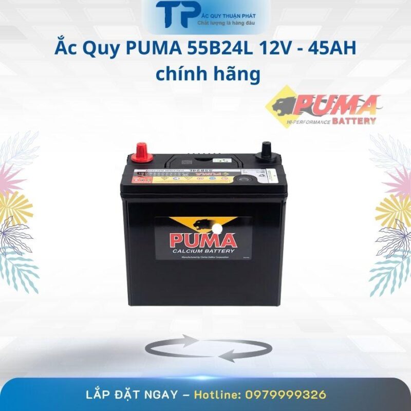 Ắc Quy PUMA 55B24L 12V-45Ah Chính Hãng