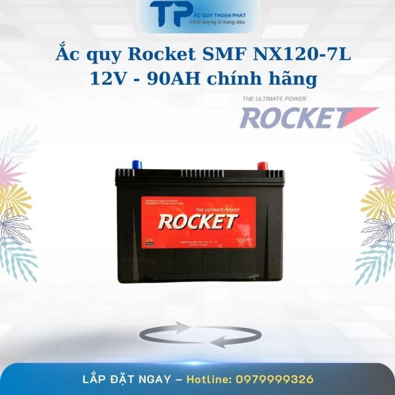 Ắc Quy Rocket SMF NX120-7L 12V-90Ah Chính Hãng