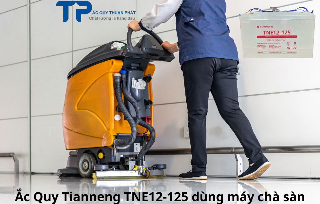 Ắc Quy Tianneng TNE12-125 dùng máy chà sàn