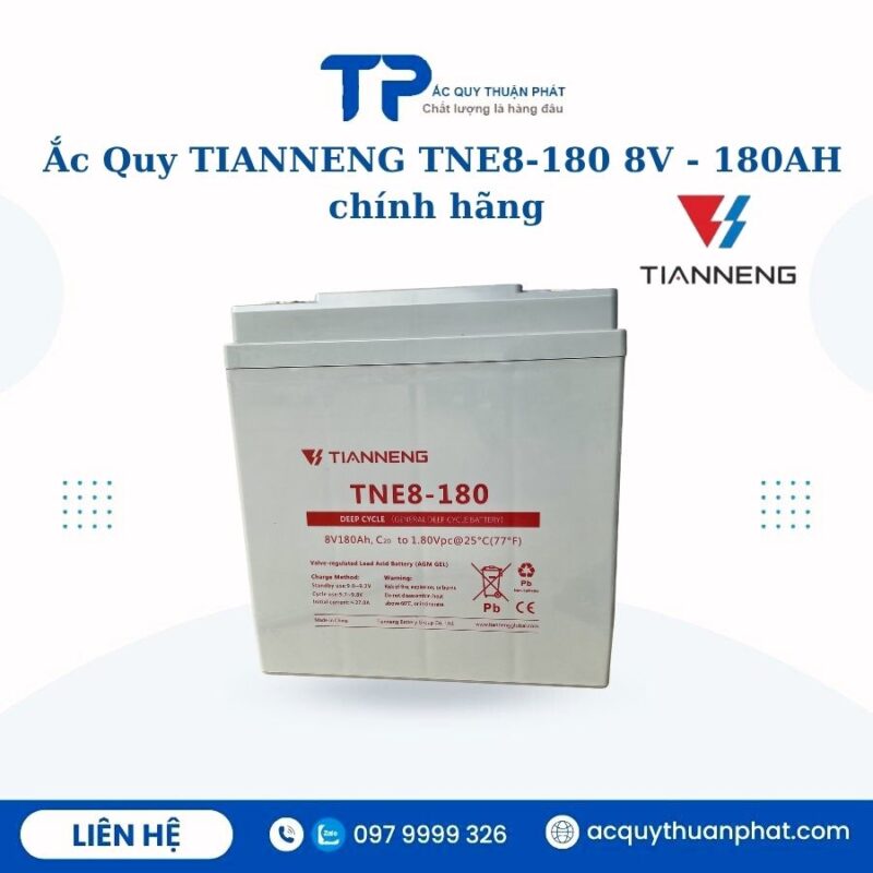 Ắc Quy Tianneng TNE8-180 8V - 180AH chính hãng