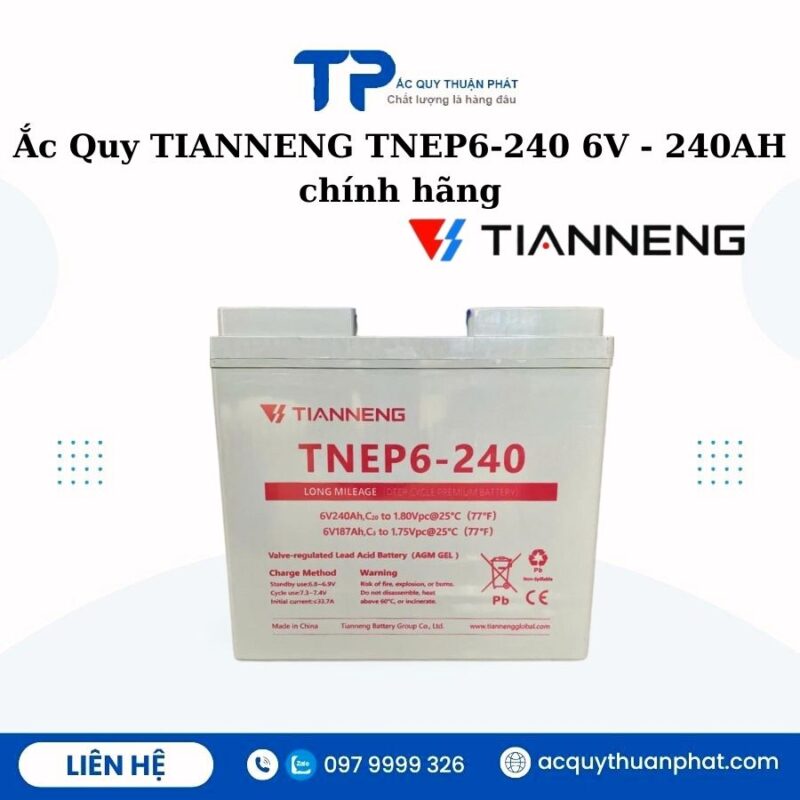 Ắc Quy Tianneng TNEP6 6V - 240AH chính hãng