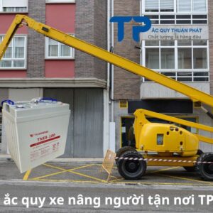 Thay ắc quy Xe nâng người tận nơi TPHCM