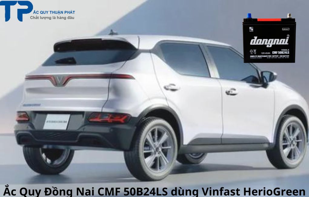Ắc Quy Đồng Nai 50B24LS dùng Vinfast Herio Green