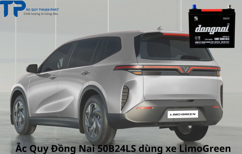 Ắc Quy Đồng Nai 50B24LS dùng xe LimoGreen