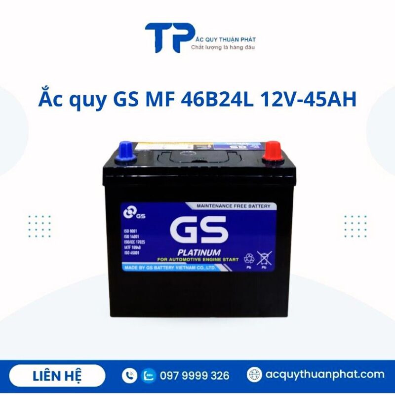 Ắc quy GS MF 46B24L 12V-45AH chính hãng