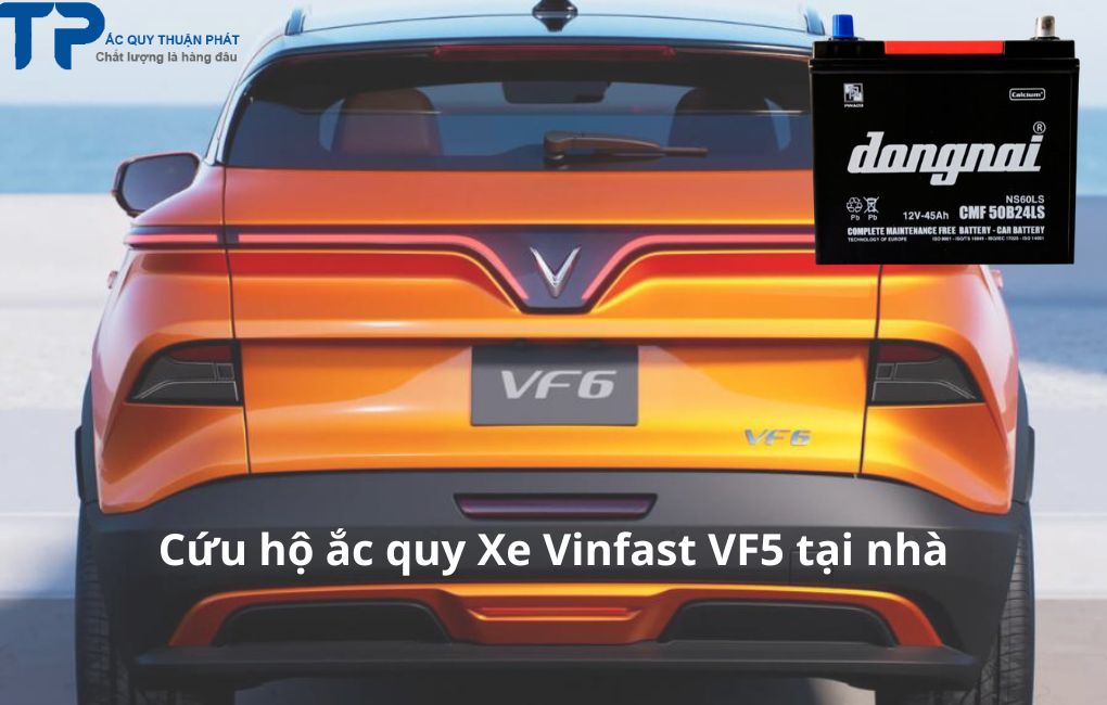 Cứu hộ ắc quy xe Vinfast VF6 tại nhà