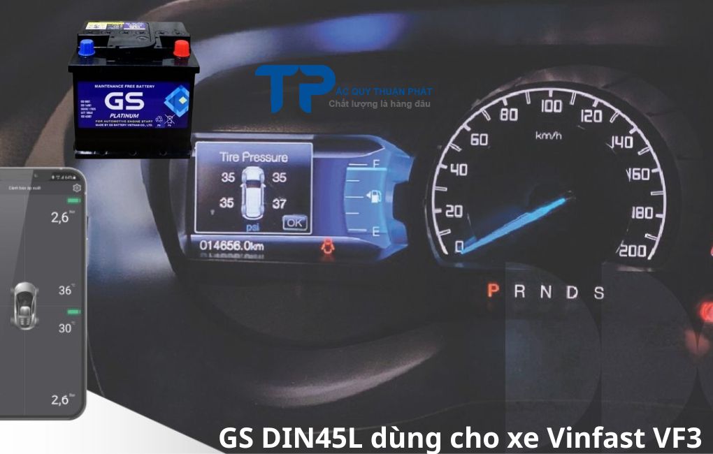 GS Din45L dùng xe Vinfast VF3