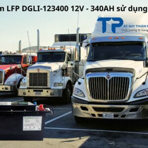 Pin lithium LFP DGLI 123400 12V - 340AH sử dụng Container