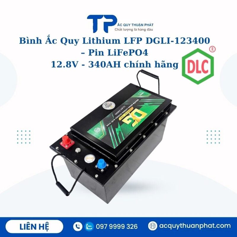 Pin Lithium LFP DGLI 123400 Pin Life04 12V8 - 340AH chính hãng