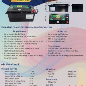Tính năng của ắc quy Lithium DGLI 241700