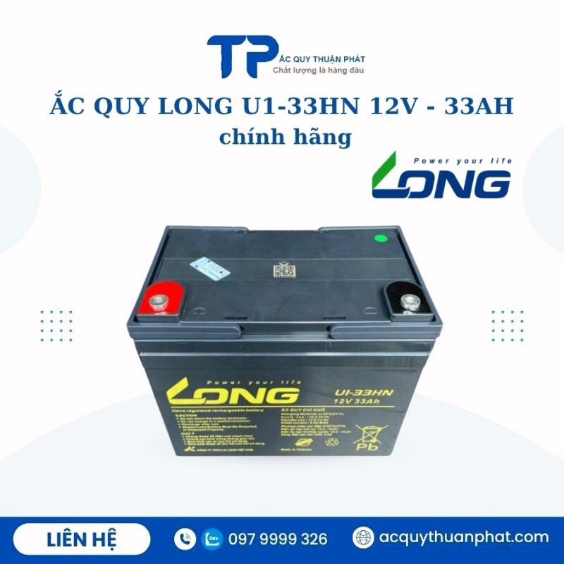Ắc Quy Long U1-33HN 12V - 33AH chính hãng