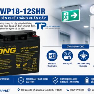 Ắc Quy Long WP18-12SHR dùng đèn chiếu sáng khẩn cấp