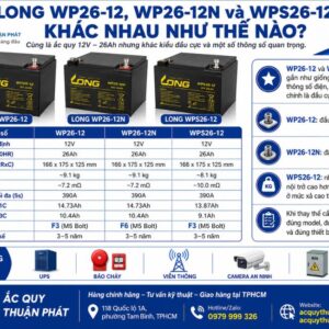 Ắc Quy Long WP26-12 WP26-12N WPS26-12 khác nhau như thế nào
