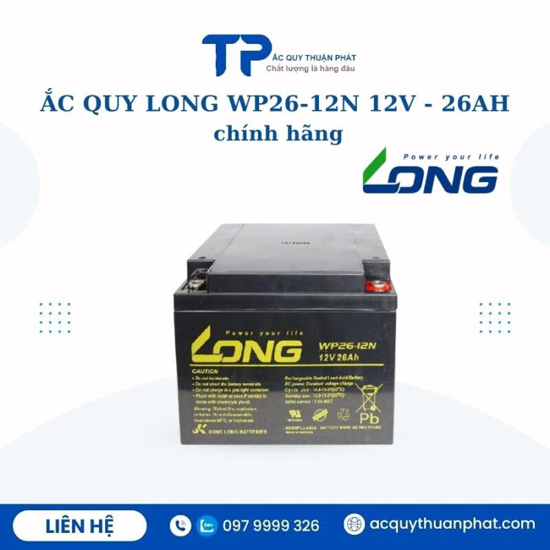 Ắc Quy Long WP26-12N 12V - 26AH chính hãng