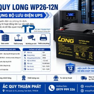 Ắc Quy Long WP26-12N dùng bộ lưu điện