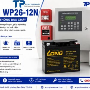 Ắc Quy Long WP26-12N dùng hệ thống báo cháy