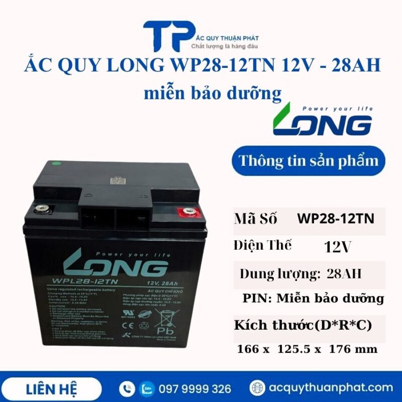 Ắc Quy Long WP28-12TN 12V - 28AH