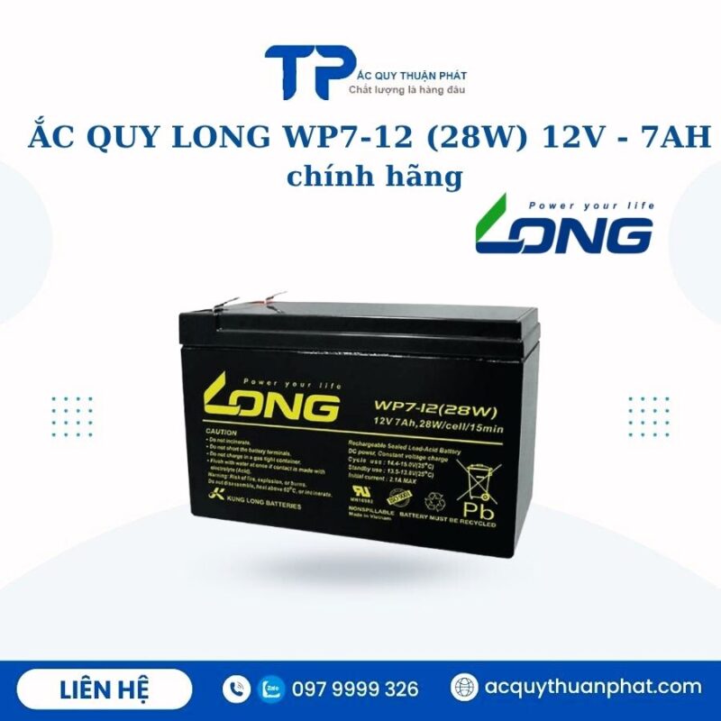 Ắc Quy Long WP7-12 (28W) 12V - 7AH chính hãng