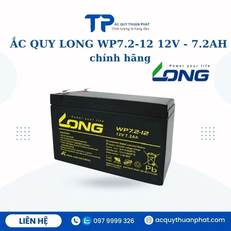 Ắc Quy Long WP7.2-12 12V - 7.2AH chính hãng
