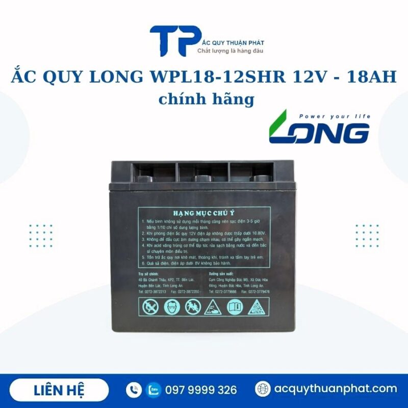 Ắc Quy Long WPL18-12SHR 12V - 18AH chính hãng