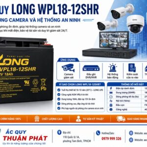 Ắc Quy Long WPL18-12SHR dùng camera hệ thống an ninh