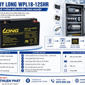 Ắc Quy Long WPL18-12SHR dùng hệ thống điều khiển công nghiệp