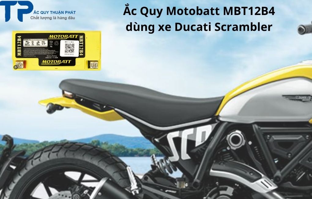 Ắc Quy Motobatt MBT12B4 dùng xe Ducati Scrambler