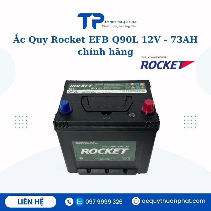 Ắc Quy Rocket EFB Q90L 12V - 73AH chính hãng