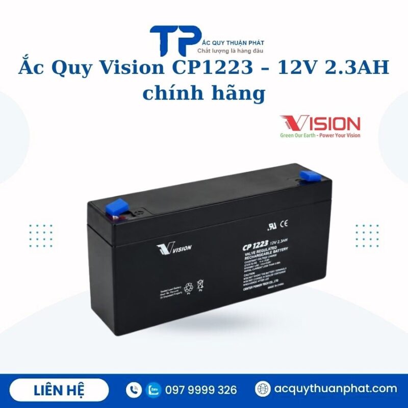 Ắc Quy Vision CP1223 - 12V 2.3AH chính hãng