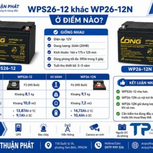 Ắc Quy WP26-12 khác WPS26-12 ở điểm nào