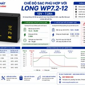 Chế độ sạc phù hợp với Long WP7.2-12