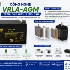 Công nghệ VRLA AGM trên LONG WP3-12