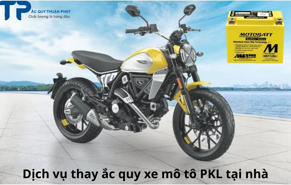 Dịch vụ thay ắc quy mô tô PKL tại nhà
