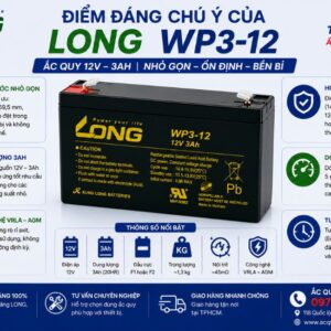 Điểm đáng chú ý ắc quy Long WP3-12